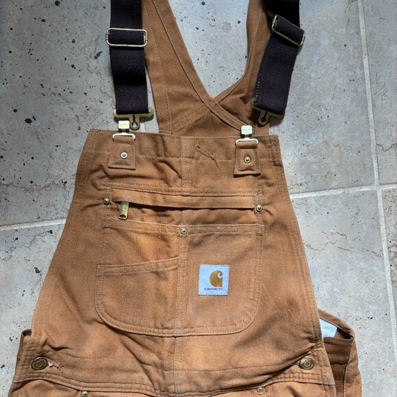 Men's Bib Overall - Relaxed Fit - Duck 30x32 - Picture 2 of 6